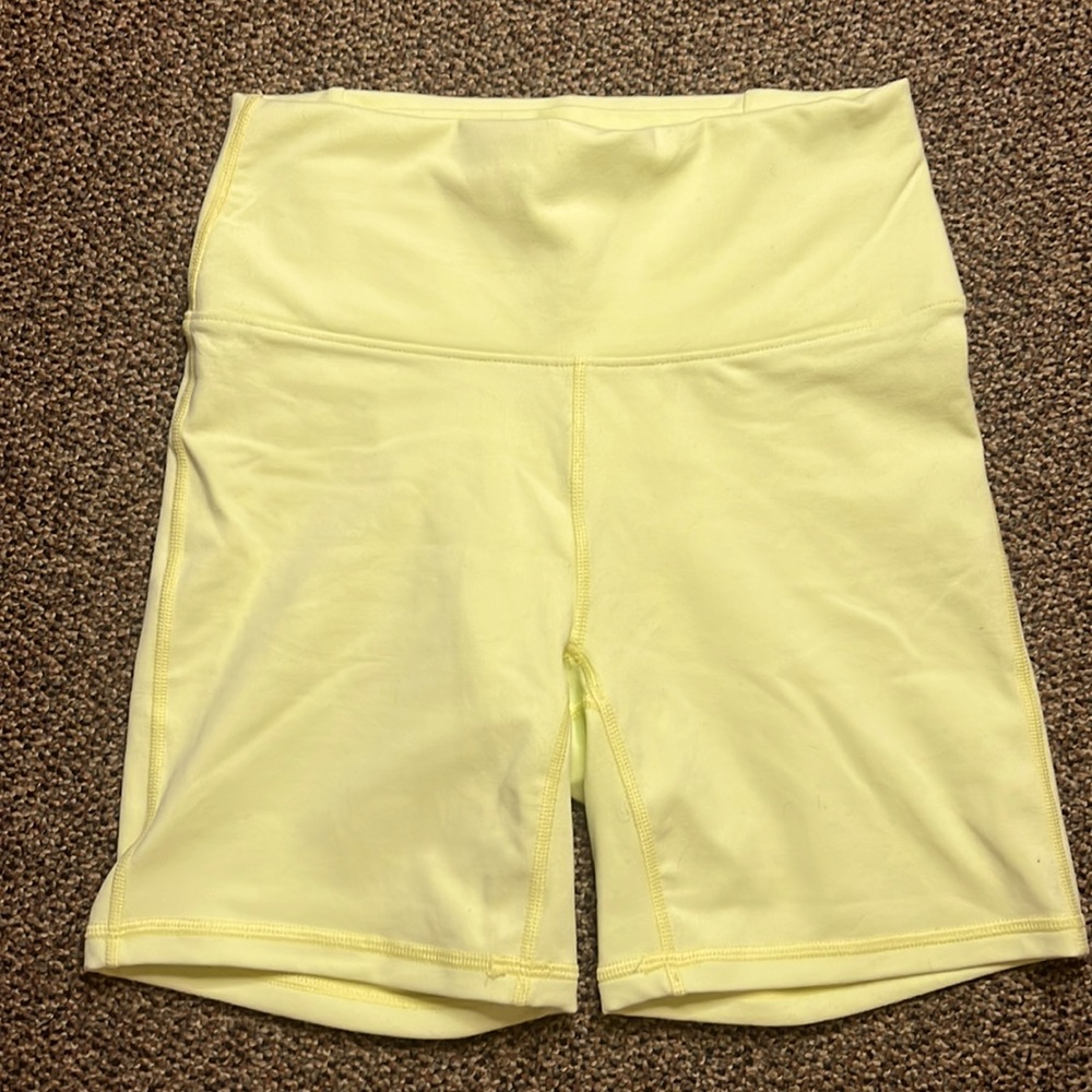 Yellow Fabletics Power Hold Spandex Shorts